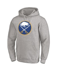 FANATICS Branded Gray Buffalo Sabres Primary Logo Pullover Hoodie In Heather Gray At Nordstrom