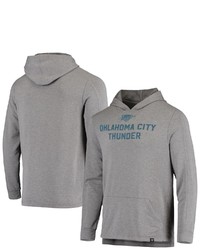 FANATICS Branded Gray Oklahoma City Thunder Versalux Running Hard Tri Blend Pullover Hoodie