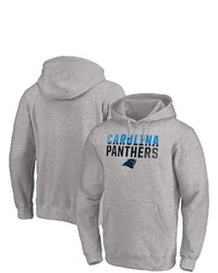 FANATICS Branded Heathered Gray Carolina Panthers Fade Out Pullover Hoodie