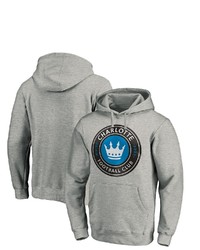 FANATICS Branded Heathered Gray Charlotte Fc Primary Logo Pullover Hoodie