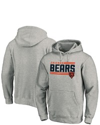 FANATICS Branded Heathered Gray Chicago Bears Big Tall On Logo Pullover Hoodie