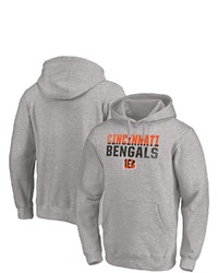 FANATICS Branded Heathered Gray Cincinnati Bengals Fade Out Pullover Hoodie In Heather Gray At Nordstrom