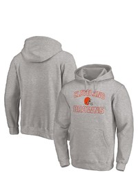FANATICS Branded Heathered Gray Cleveland Browns Big Tall Tiebreaker Pullover Hoodie In Heather Gray At Nordstrom