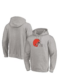 FANATICS Branded Heathered Gray Cleveland Browns Team Big Tall Primary Logo Pullover Hoodie