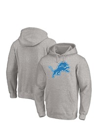 FANATICS Branded Heathered Gray Detroit Lions Team Logo Pullover Hoodie In Heather Gray At Nordstrom