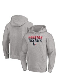 FANATICS Branded Heathered Gray Houston Texans Fade Out Pullover Hoodie In Heather Gray At Nordstrom