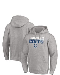 FANATICS Branded Heathered Gray Indianapolis Colts Fade Out Pullover Hoodie In Heather Gray At Nordstrom