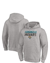 FANATICS Branded Heathered Gray Jacksonville Jaguars Fade Out Pullover Hoodie
