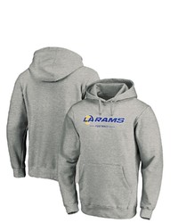 FANATICS Branded Heathered Gray Los Angeles Rams Big Tall Team Lockup Pullover Hoodie