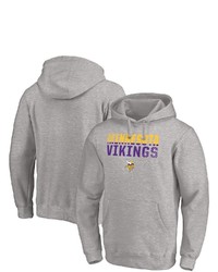 FANATICS Branded Heathered Gray Minnesota Vikings Fade Out Pullover Hoodie