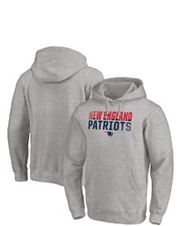 FANATICS Branded Heathered Gray New England Patriots Fade Out Pullover Hoodie In Heather Gray At Nordstrom