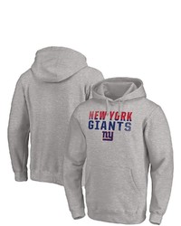 FANATICS Branded Heathered Gray New York Giants Fade Out Pullover Hoodie In Heather Gray At Nordstrom