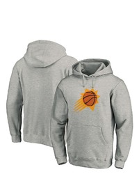 FANATICS Branded Heathered Gray Phoenix Suns Team Primary Logo Pullover Hoodie