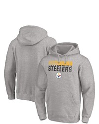 FANATICS Branded Heathered Gray Pittsburgh Ers Fade Out Pullover Hoodie In Heather Gray At Nordstrom