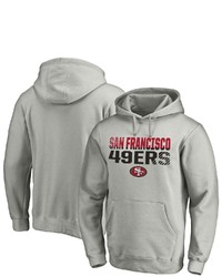 FANATICS Branded Heathered Gray San Francisco 49ers Fade Out Pullover Hoodie In Heather Gray At Nordstrom