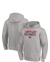 FANATICS Branded Heathered Gray Tampa Bay Buccaneers Fade Out Pullover Hoodie