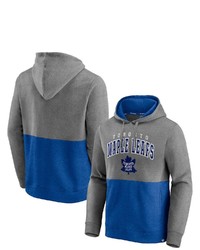 FANATICS Branded Heathered Grayblue Toronto Maple Leafs Block Party Classic Arch Signature Pullover Hoodie In Heather Gray At Nordstrom
