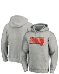 FANATICS Branded Heathered Heather Gray Cleveland Browns Big Tall On Pullover Hoodie