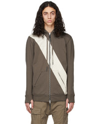 11 By Boris Bidjan Saberi Brown League Z2b Zip Hoodie