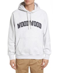 Wood Wood Fred Ivy Cotton Graphic Hoodie In Snow Marl At Nordstrom