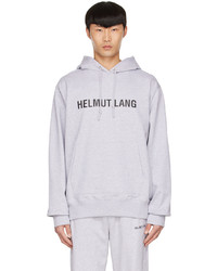 Helmut Lang Gray Core Logo Hoodie