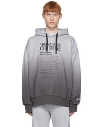 VERSACE JEANS COUTURE Gray Cotton Hoodie