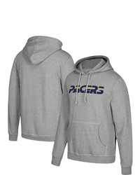 Mitchell & Ness Gray Indiana Pacers Hardwood Classics Throwback Logo Pullover Hoodie