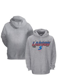 HENDRICK MOTORSPORTS TEAM COLLECTION Gray Kyle Larson Graphic Pullover Hoodie