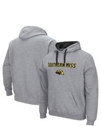 Colosseum Gray Southern Miss Golden Eagles Arch Logo 20 Pullover Hoodie