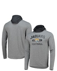 New Era Grayblack Jacksonville Jaguars Active Block Hoodie Long Sleeve T Shirt