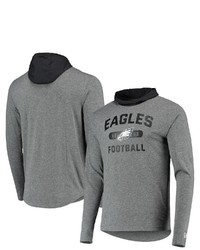New Era Grayblack Philadelphia Eagles Active Block Hoodie Long Sleeve T Shirt In Heather Gray At Nordstrom