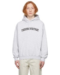 thisisneverthat Grey Arch Logo Hoodie