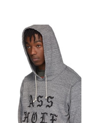 Wacko Maria Grey Ass Hole Hoodie