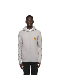 Moschino Grey Bear Logo Hoodie