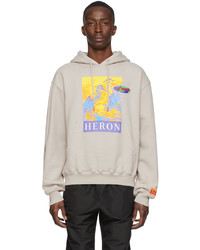 Heron Preston Grey Cotton Hoodie