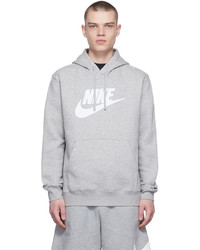 Nike Grey Graphic Sportswear Club Hoodie