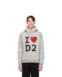 DSQUARED2 Grey I Love D2 Hoodie