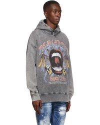 DSQUARED2 Grey Open Up Slouch Hoodie