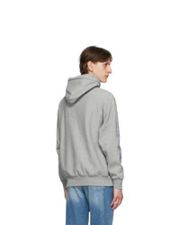 Aries Grey Temple Logo Hoodie