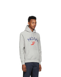 Noah NYC Grey Winged Foot Hoodie