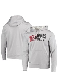 New Era Heathered Gray Arizona Cardinals Combine Authentic Game On Pullover Hoodie