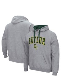Colosseum Heathered Gray Baylor Bears Arch Logo 20 Pullover Hoodie