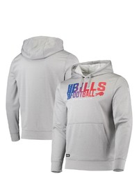 New Era Heathered Gray Buffalo Bills Combine Authentic Game On Pullover Hoodie
