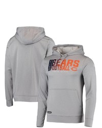 New Era Heathered Gray Chicago Bears Combine Authentic Game On Pullover Hoodie