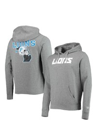 New Era Heathered Gray Detroit Lions Local Pack Pullover Hoodie
