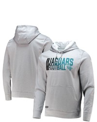 New Era Heathered Gray Jacksonville Jaguars Combine Authentic Game On Pullover Hoodie