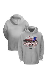 HENDRICK MOTORSPORTS TEAM COLLECTION Heathered Gray Kyle Larson 2021 Nascar Cup Series Champion Final Lap Pullover Hoodie In Heather Gray At