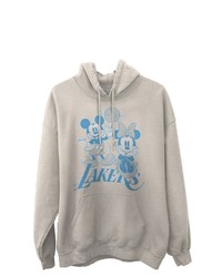 Junk Food Heathered Gray Los Angeles Lakers Disney Mickey Minnie 202021 City Edition Pullover Hoodie