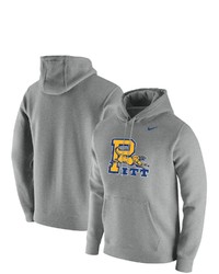 Nike Heathered Gray Pitt Panthers Vintage School Logo Pullover Hoodie In Heather Gray At Nordstrom