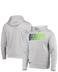 New Era Heathered Gray Seattle Seahawks Combine Authentic Game On Pullover Hoodie In Heather Gray At Nordstrom